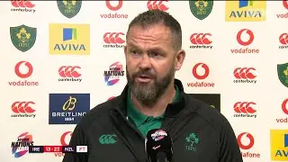 Andy Farrell reacts to defeat to New Zealand