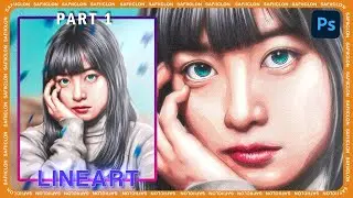 [ Photoshop Tutorial ] KANNA HASHIMOTO Vexel Art [ PART 1 - LINEART ]