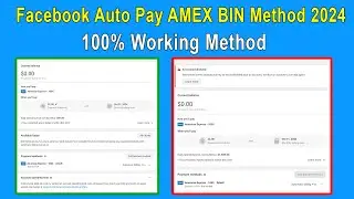 Facebook Auto Pay (AMEX BIN) Method 2024 100% Working