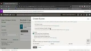 Oracle CLOUD: Create an Object Storage Bucket