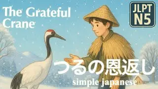 [Japanese Folktale] The Grateful Crane｜A Story of Kindness (Simple Japanese・JLPT N5)