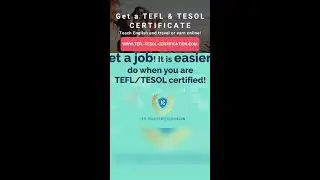 TEFL/TESOL cert! Get resume and demo lesson support too.