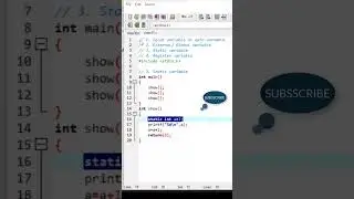 Class 34 | Static Variable in C Programming  | #shorts #cprogramming