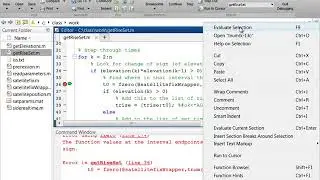 MATLAB skills, Programming techniques, sect 6: Debugging Run Time Errors