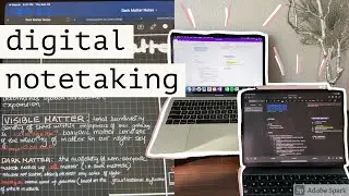 study with me: digital note taking (OneNote, GoodNotes 5) + study strategies