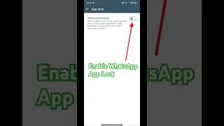 How to enable WhatsApp Lock | Privacy Setting #smartphone