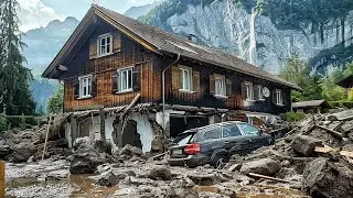 SWITZERLAND - A VILLAGE DESTROYED BY INUNDATIONS - FATAL DISASTER IN SWITZERLAND