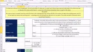 Excel 2010 Statistics #27: Excel 2010 Functions for Percentile, Quartile and Rank