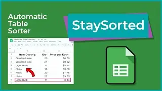 Keep Your Data Continuously Sorted in Google Sheets - StaySorted Add-On