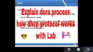 Explain dora process how dhcp protocol works with Lab