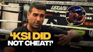 KSI's trainer reacts to elbow KO vs Joe Fournier | Alexis Demetriades