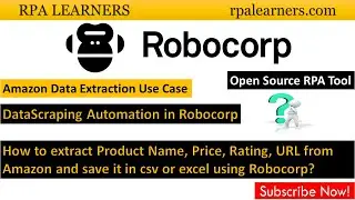 How to extract Product Name, Price, Rating, URL from Amazon and save in csv or excel using Robocorp