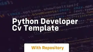 python developer cv template