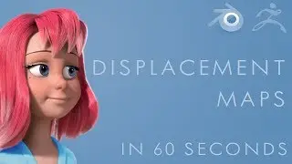 How to render DISPLACEMENT MAPS from ZBRUSH to BLENDER - 60 Second Tutorial