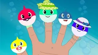 Finger Shark Family Song | Baby Shark Finger Family Dance | Finger Fish Song -Nursery Rhymes- Lyrics