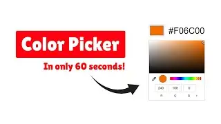 Create a Color Picker using HTML in 60 seconds! #shorts