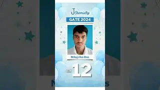 J Chemistry GATE Result 2024 | GATE Chemistry 2024 topper | AIR 12