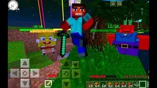 Майнкрафт нубик против губки боба Minecraft SpongeBob