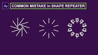 Adobe After Effects: Common mistakes in the repeater align the center point of the anchorage.
