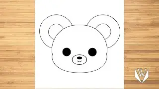 Как нарисовать милый коала лицо шаг за шагом, Easy Draw | Скачать бесплатно раскраски