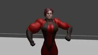 Girl Muscle Growth Animation Transformation