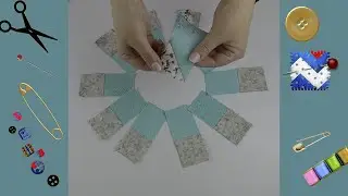 🙋‍♀️🧵 Самые маленькие кусочки ткани не выкинула, превратила в интересный гусиный лоскутный блок.
