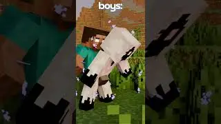 Minecraft but Girls VS Boys | Minecraft Animation| #shorts #shortvideo  #minecraft  #roblox  #memes