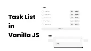 Todo List in Vanilla JS