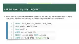 Working With Subqueries in SQL