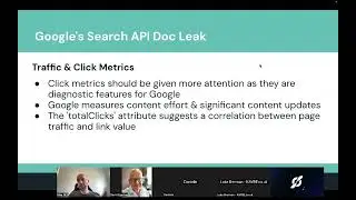 Google Search API Leak - Masterclass Recording - July 31, 2024