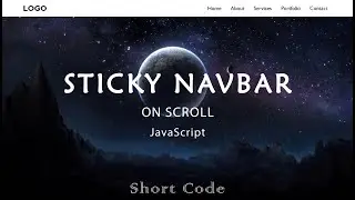 Sticky Navigation Bar On Scroll Using JavaScript - [Short Code]