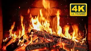 🔥 Cozy Fireplace 4K (12 HOURS). Fireplace with Crackling Fire Sounds. Crackling Fireplace 4K