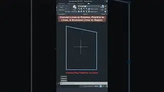 Convert Lines to Polylines, Polylines to Lines, Enclosed Lines to Region | AutoCAD Tutorial #shorts