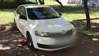 Замена передних колодок Skoda Rapid