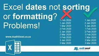 Excel date formatting NOT working? Dates not sorting in Excel?