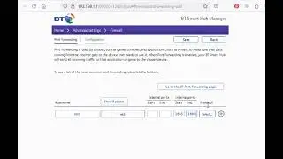 Set up Port Forwarding on a BT Home Hub 6