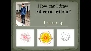 Draw design in python || Draw pattern in python. How Can I draw design using python? lecture 4. 