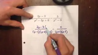 Adding and Subtracting Rational Expressions #2