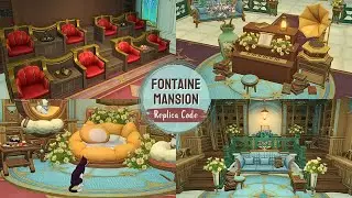 Fontaine Mansion Full Interior 🏠 (with Replica code) || Genshin Serenitea Pot Design