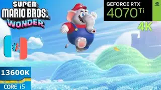 Ryujinx 1.1.1053 Super Mario Bros. Wonder 4K 60FPS | RTX 4070 Ti + i5 13600K