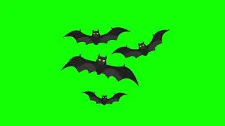 Bats Animation Green Matte | Green Screen | Sky Fx