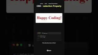 Master CSS ::selection Properties #css #webdesign #coding #programming #shorts