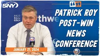 Patrick Roy reacts to Islanders 3-2 OT win in first game as coach | SNY