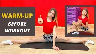 Warm up before  workout in a gym