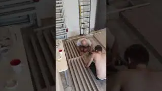 Реечная перегородка из дуба своими руками.