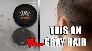 Black Soap Bar Shampoo Review - Grey Coverage Put To Real Life Test! Result After 2 Weeks