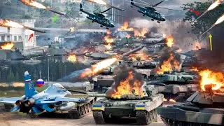 Quick ambush! Russian fighter jets bomb Ukrainian military base - ARMA 3