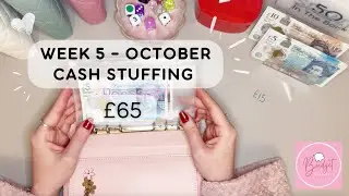 OCTOBER W5 - CASH STUFFING £65 | UK Low Income Cash Stuffing | Savings | #CashEnvelopeStuffing