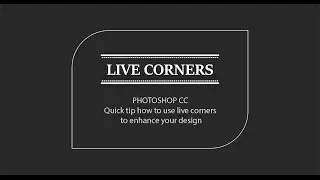 How to Use Live Corners in Photoshop CC