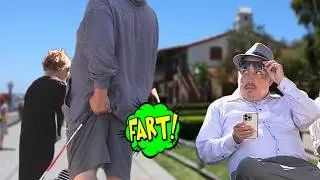 Blind Guy Funny Fart Prank | Pretzels and Farts By The BAy